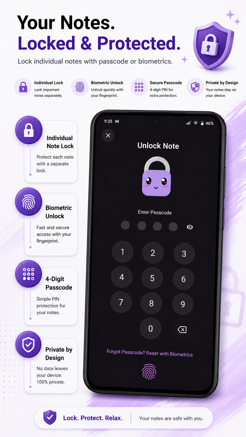 Note Locking Features List